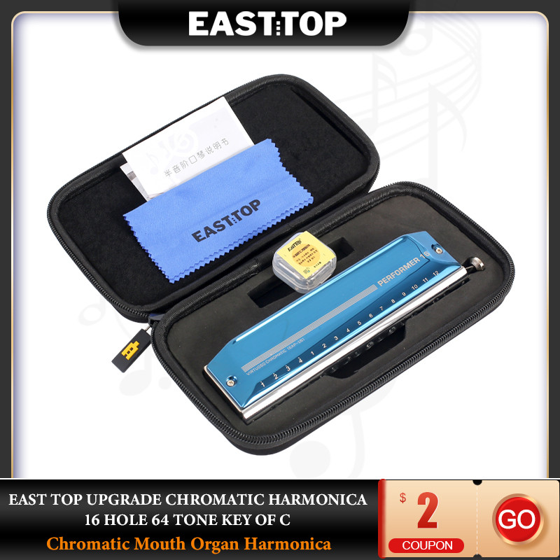 Harmonica 10 Hole - EASTTOP EAP-16 Хроматическая гармоника, 16 отверстий,