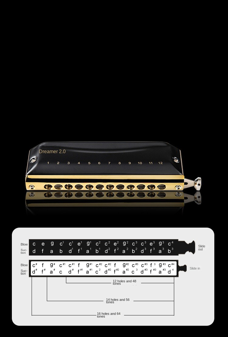 EASTTOP Dreamer 2,0 Версия 12  – обзор и цена Harmonica 10 Hole