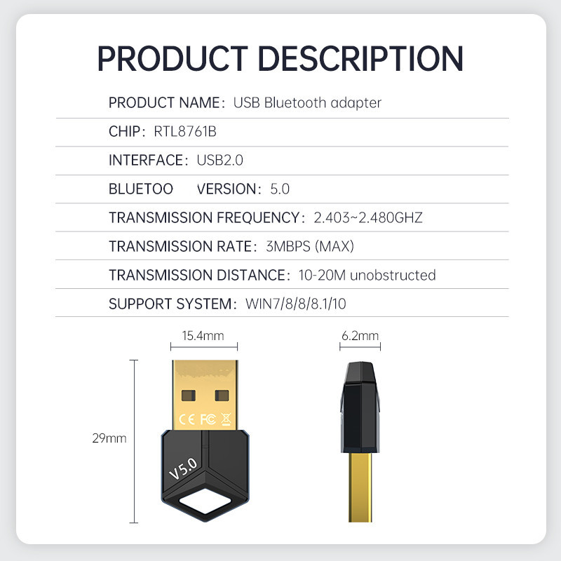USB-адаптер Bluetooth 5,0, ауд – обзор и цена Audio Music File