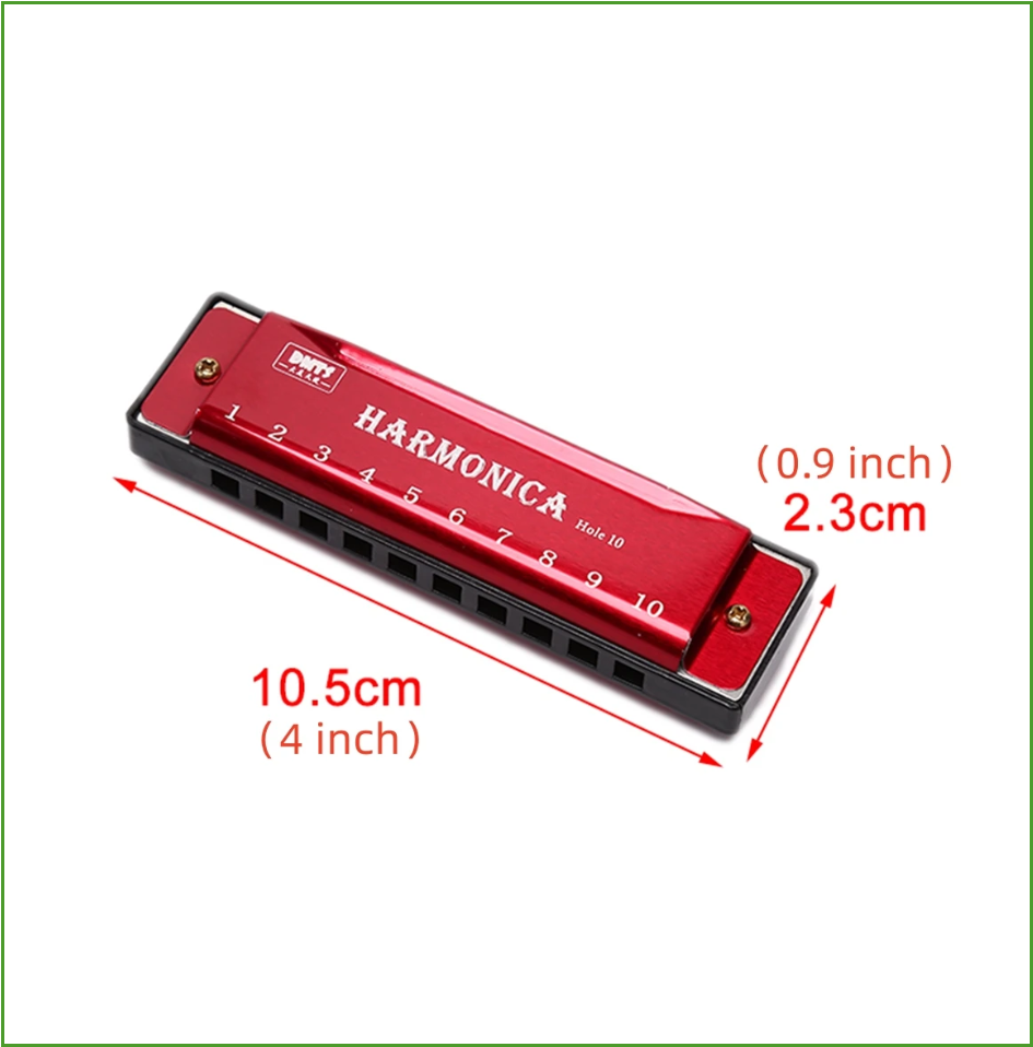 Разноцветная губная гармошка C – обзор и цена Harmonica 10 Hole