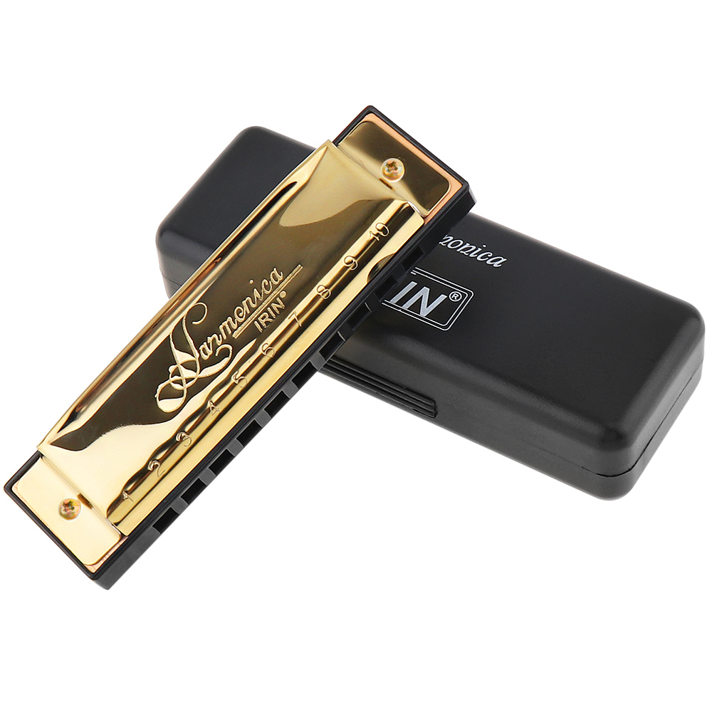 Серебряная/золотая гармошка Ke – обзор и цена Harmonica 10 Hole